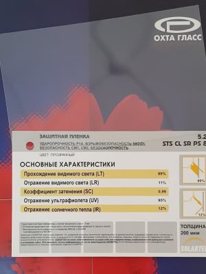 Пленка защитная STS_CL_SR_PS_8_200 мкм